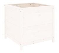 Vidaxl Jardinière Blanc 82,5x82,5x78 Cm Bois Massif De Pin
