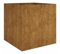 vidaXL Jardinière, Bac à Fleurs, Pot de Plantes, Lit Surélevé, Décoration de Jardin Patio Terrasse Extérieur, 80x80x80 cm Acier Corten