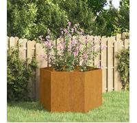 vidaXL Jardinière, Bac à Fleurs, Pot de Plantes, lit Surélevé, Décoration de Jardin Terrasse Patio Balcon Extérieur, Rouillé 823675