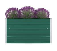 vidaXL Jardinière Bac à Plante Pot à Fleurs Bac à Fleurs Légumes Herbes Véranda Jardin Patio Extérieur 100x100x45 cm Acier 47025