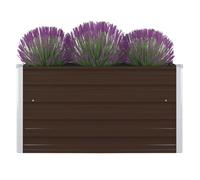 vidaXL Jardinière Bac à Plante Pot à Fleurs Bac à Fleurs Légumes Herbes Véranda Jardin Patio Extérieur 100x100x45 cm Acier 47023