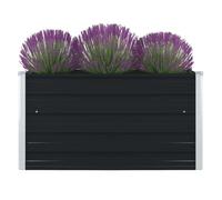 vidaXL Jardinière Bac à Plante Pot à Fleurs Bac à Fleurs Légumes Herbes Véranda Jardin Patio Extérieur 100x100x45 cm Acier 47024