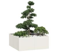 Vidaxl Jardinière Blanc 100x100x40 Cm Acier