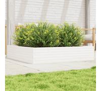 Vidaxl Jardinière Blanc 110x110x23 Cm Bois De Pin Massif