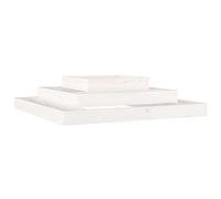 vidaXL Jardinière surélevée 3 niveaux en pin massif blanc – Bac à fleurs