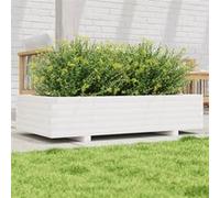 vidaXL Jardinière blanc 110x60x26,5 cm bois de pin massif847349 G
