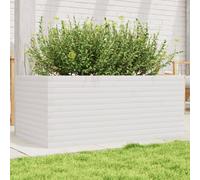 Vidaxl Jardinière Blanc 110x60x45,5 Cm Bois De Pin Massif