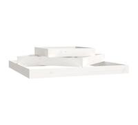 Vidaxl Jardinière Blanc 112x112x27 Cm Bois Massif De Pin