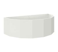 vidaXL Jardinière Blanc 120 x 60 x 35 cm Acier, Jardinier en Acier, Support de Plantes, déco extérieure, Pot Durable, Accent de Serre, Pot terrasse