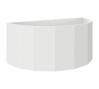 vidaXL Jardinière Blanc 120 x 60 x 50 cm Acier, Jardinier en Acier, Support de Plantes, déco extérieure, Pot Durable, Accent de Serre, Pot terrasse