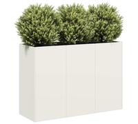 vidaXL Jardinière en acier laminé à froid 120x40x80 cm Blanc