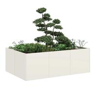 Vidaxl Jardinière Blanc 120x80x40 Cm Acier