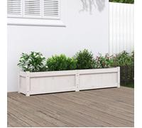 vidaXL Jardinière blanc 150x31x31 cm bois massif de pin 837476