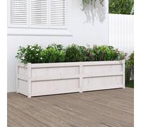 Vidaxl Jardinière Blanc 180x50x50 Cm Bois De Pin Massif