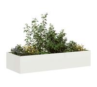 Vidaxl Jardinière Blanc 200x80x40 Cm Acier