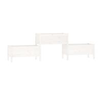 Vidaxl Jardinière Blanc 245,5x44x75 Cm Bois Massif De Pin