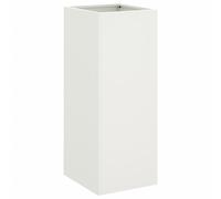 Vidaxl Jardinière Blanc 32x29x75 Cm Acier Laminé À Froid