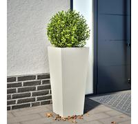 Vidaxl Jardinière Blanc 35x35x75 Cm Acier