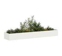 Vidaxl Jardinière Blanc 360x80x40 Cm Acier