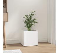 vidaXL Jardinière Pot de Fleurs Décoration de Salle de Séjour Chambre à Coucher Bureau Salon Intérieur Blanc 40x40x40 cm Bois d'Ingénierie