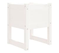 Vidaxl Jardinière Blanc 40x40x52,5 Cm Bois Massif De Pin