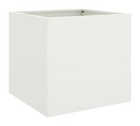 Vidaxl Jardinière Blanc 42x40x39 Cm Acier Laminé À Froid