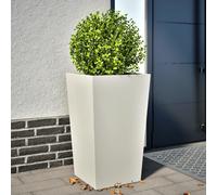 Vidaxl Jardinière Blanc 45x45x75 Cm Acier