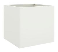 Vidaxl Jardinière Blanc 49x47x46 Cm Acier Laminé À Froid