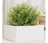 Vidaxl Jardinière Blanc 50x50x23 Cm Bois De Pin Massif