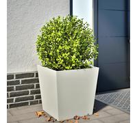 Vidaxl Jardinière Blanc 50x50x50 Cm Acier
