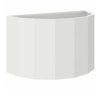 vidaXL Jardinière Blanc 60 x 30 x 35 cm Acier, Jardinier en Acier, Support de Plantes, déco extérieure, Pot Durable, Accent de Serre, Pot terrasse