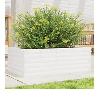 Vidaxl Jardinière Blanc 70x40x23 Cm Bois De Pin Massif
