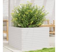 Vidaxl Jardinière Blanc 70x70x45,5 Cm Bois De Pin Massif