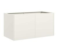 vidaXL Jardinière Blanc 80x40x40 cm Acier laminé à Froid
