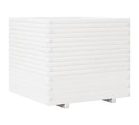 Vidaxl Jardinière Blanc 80x80x72 Cm Bois De Pin Massif