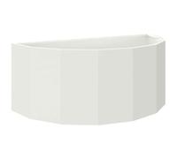 vidaXL Jardinière Blanc 90 x 45 x 35 cm Acier, Jardinier en Acier, Support de Plantes, déco extérieure, Pot Durable, Accent de Serre, Pot terrasse