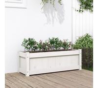 vidaXL Jardinière d'Extérieur, Lit Surélevé, Bac à Fleurs, Pot de Plantes, Boîte à Fleurs Jardin Patio Terrasse, 90x31x31 cm Bois de Pin Massif