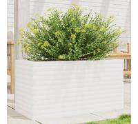 Vidaxl Jardinière Blanc 90x40x45,5 Cm Bois De Pin Massif