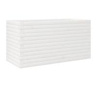 vidaXL Jardinière Blanc 90x40x45,5 cm Bois de pin Massif