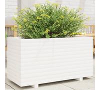 Vidaxl Jardinière Blanc 90x40x49,5 Cm Bois De Pin Massif