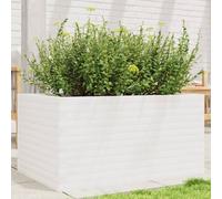 Vidaxl Jardinière Blanc 90x60x45,5 Cm Bois De Pin Massif