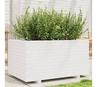 Jardinière blanc 90x60x49,5 cm bois de pin massif847384
