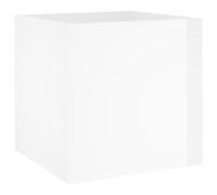 Vidaxl Jardinière Blanc Brillant 40x40x40 Cm Bois D'ingénierie