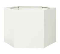 vidaXL Jardinière Blanc hexagone 69x60x45 cm Acier