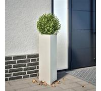 Jardinière blanc triangulaire 30x26x75 cm acier851145