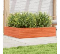 Vidaxl Jardinière Cire Marron 100x100x23 Cm Bois De Pin Massif
