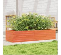 vidaXL Jardinière cire marron 110x40x23 cm bois de pin massif, jardinière d'extérieur, bac à fleurs, boîte à plantes, 847230
