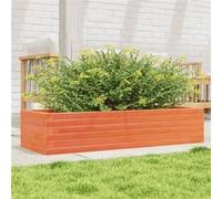 Vidaxl Jardinière Cire Marron 110x40x23 Cm Bois De Pin Massif