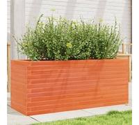 Vidaxl Jardinière Cire Marron 110x40x45,5 Cm Bois De Pin Massif
