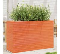Vidaxl Jardinière Cire Marron 110x40x68,5 Cm Bois De Pin Massif